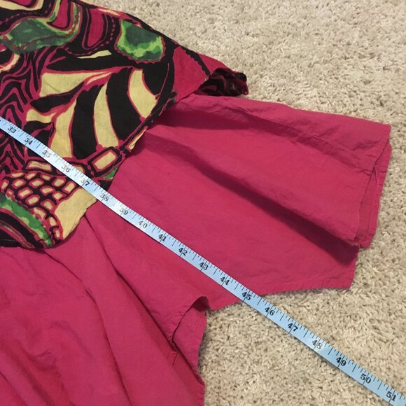 Pink Batik Womens Fairy Grunge Two Layer Handkerchief Hem Maxi Dress - Picture 15 of 16